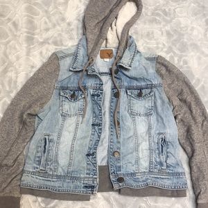 American Eagle Jean Jacket Hoodie